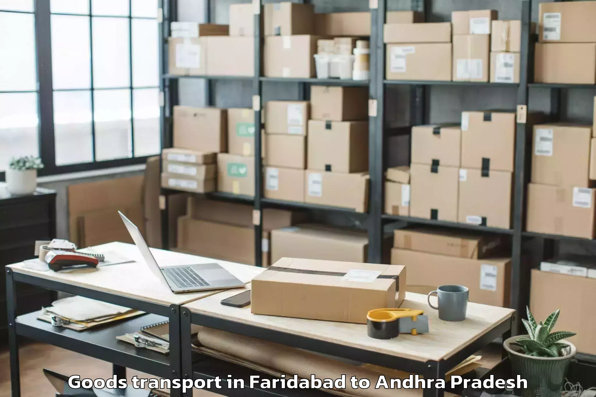 Easy Faridabad to Guntur Goods Transport Booking